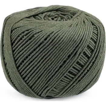 Příze Bavlněná příze / šňůra macramé 550 g - 15 zelená khaki