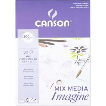 Výtvarný papír Canson skicák Imagine 50 listů A4 200g/m² lepený