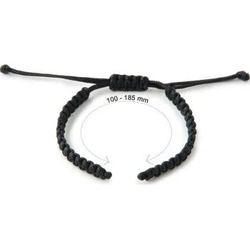 Náramek Nylonový základ na Shamballa náramky 110 mm černý