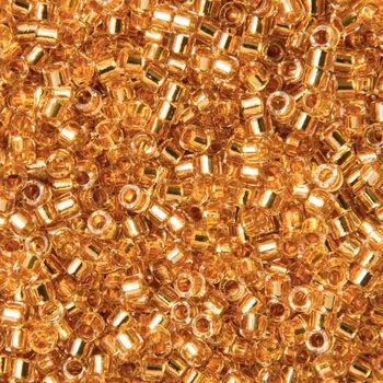 Prsten Miyuki Rokajlové korálky - Miyuki Delica 11/0 (DB-033-50) Lined Gold 24K