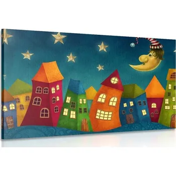 Obraz Dovido Obraz měsíček nad městem