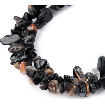 Drahý kámen Zlomky z minerálu Černý onyx 80cm