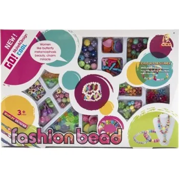 Dětské navlékací korálky Korálky plastové barevné se šňůrkou