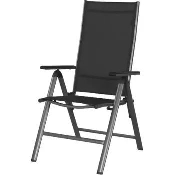 CountrySide Zahradní hliníkové skládací polohovací křeslo Houston 470902 antracit