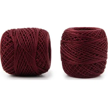 Příze Niťárna Česká Třebová Háčkovací a vyšívací příze Perlovka 85m vínově červená