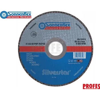 Řezný kotouč Sonnenflex Kotouč řezný Silverstar 150x1,6x22,23 mm na nerez AS46PBF-ROF F41