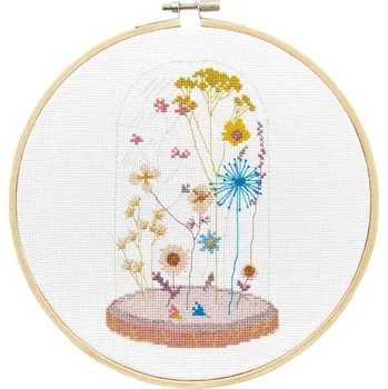 kreativní sada Rico Design Sada na vyšívání dekorace s květinami