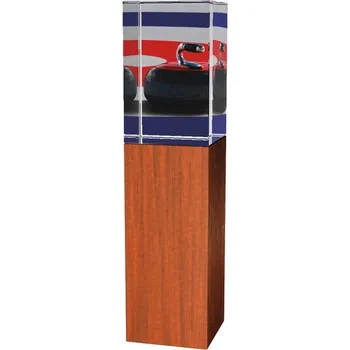 Poháry Bauer Skleněná trofej - kombinace skla a dřeva CR4021M13 | Curling