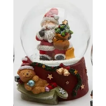 Vánoční dekorace Vánoční dekorace sněžítko se Santou 1ks, 9x8 cm - 2