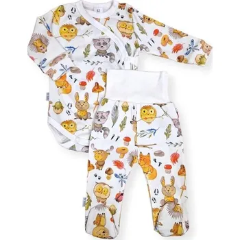 Kojenecká souprava Le Bebe Body + polodupačky Lesní zvířátka II. - 68