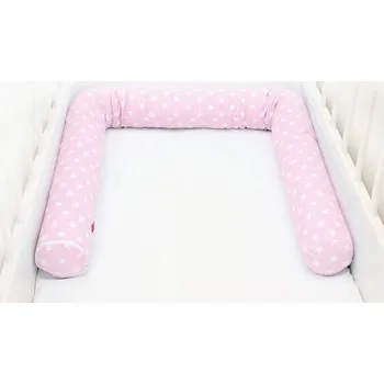 Příslušenství pro dětskou postel a kolébku Scamp mantinel do postýlky válec (PinkStars) - 3×60 cm