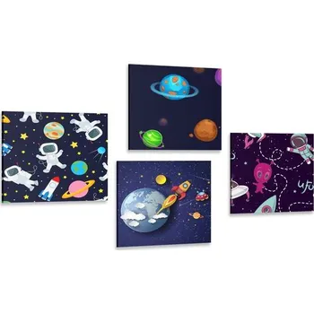 Obraz Dovido Set obrazů vesmírný svět