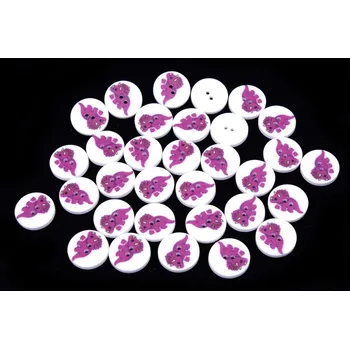 Knoflík Knoflík dětský velikost 24" dinosaurus fialový 10ks