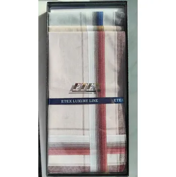 Kosmetická sada Dárková sada luxusních kapesníků M49 v krabičce 3 kusy - béžová