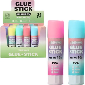 Kancelářské lepidlo LEAN Pastelové Lepidlo v Tyčince Školní Kancelářské 16g