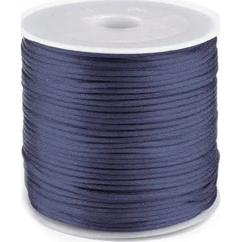 Příze Saténová šňůra Ø1 mm - 24 modrá tmavá