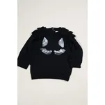 tričko dívčí s flitry, Sobe, 15KKCSSRT566, antracit - 80 | 1rok