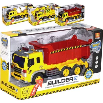 autíčko Auto stavební plastové 28cm se světlem a zvukem 3 druhy