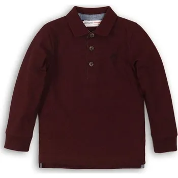 Kojenecké oblečení Tričko chlapecké POLO bavlněné s dlouhým rukávem, Minoti, PARTY 3, vínová - 80/86 | 12-18m