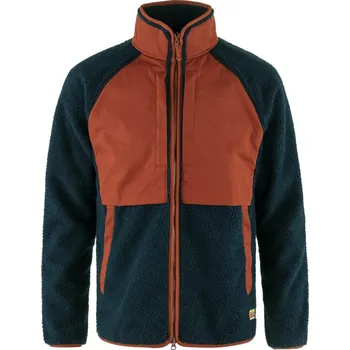 bunda pánská FJÄLLRÄVEN Vardag Pile Jacket M, Navy-Autumn Leaf - M
