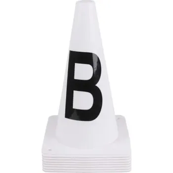 Sada plastových kuželů QHP s písmeny pro drezurní obdélník