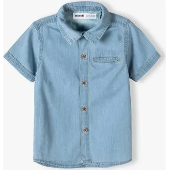 Chlapecká košile Košile chlapecká džínová a krátkým rukávem, Minoti, horizon 7, Kluk - 98/104 | 3/4let