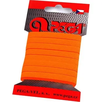 Prádlová pruženka na kartě šíře 7 mm barevná - 4 (4301) oranžová neon