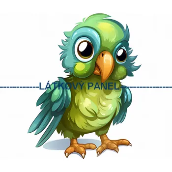 Látkový panel - Papoušek - PT-16 Velikost: 20x20cm, Materiál: Kočárkovina