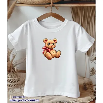 Chlapecké tričko Trička s potiskem Tričko s potiskem, dětské, MEDVÍDEK s mašlí, 1 ks zvolte VELIKOST trička ZDE:: 3/4 let Beagle