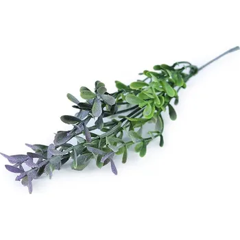 Umělá větvička k aranžování trs - 2 zelenkavá fialová