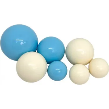 I love Cakes, vyrobeno v EU Čokoládové koule 7ks bílo modré - K Decor | Skvělé pro Váš domácí dort