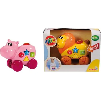 Hračka Baby zvířátko 14cm na kolečkách 40 melodií na baterie pro miminko Zvuk 2 druhy