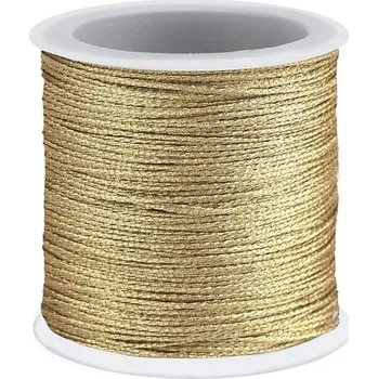 Příze Lurexová šňůra / briliantový motouz vánoční - 2 zlatá
