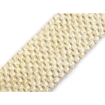 Síťovaná pruženka šíře 7 cm tutu METRÁŽ - 2 vanilka