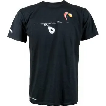 Rybářské oblečení Carp ´R´ Us Triko logo Mouthsnagger černé - S