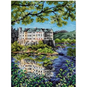 Textilie Tištěná předloha pro výšivku - 30 x 40 cm - Hrad Orlík