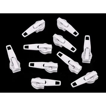 Zip Jezdec ke spirálovým zipům šíře 5 mm 10 ks - 1 bílá