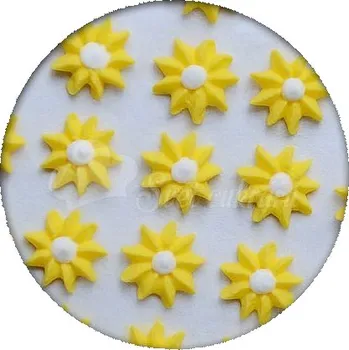 Jedlá dekorace na dort Cukrová dekorace - Astra 35 ks žlutá - Frischmann