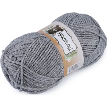 Příze Pletací příze medvídková 100 g - 8 (82086) šedá světlá