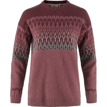 Dámská mikina svetr dámský FJÄLLRÄVEN Övik Path Knit W, Mesa Purple-Dark Garnet - XXS