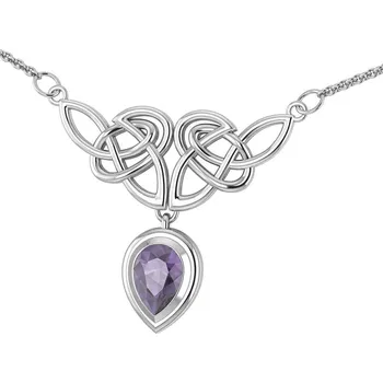 Náhrdelník VIOLETTA, náhrdelník s ametystem, Ag 925