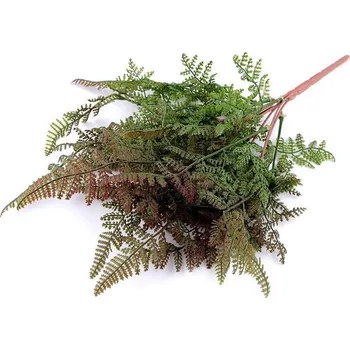 umělá květina Umělé kapradí k aranžování - 2 zelená hnědá