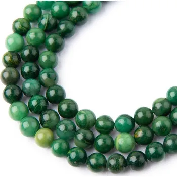 Náhrdelník Korálky z minerálu Jadeit zelený 6 mm