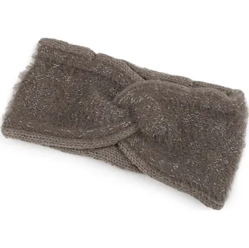 Čepice Dámská zimní čelenka s lurexem - 21 béžová