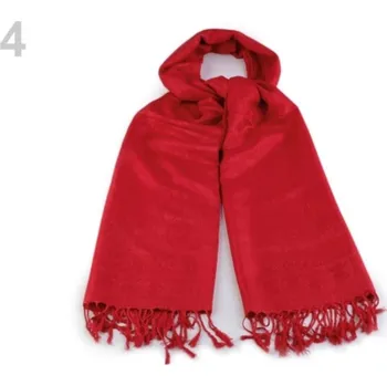 Šátek Šála typu pashmina jednobarevná 65x175 cm - 4 červená