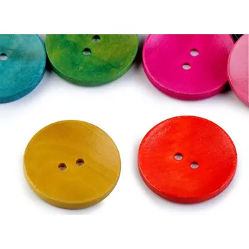 Knoflík Dřevěný dekorační knoflík balení 20 kusů