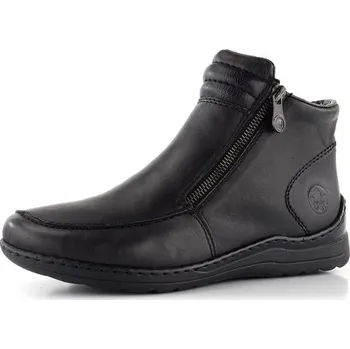 Dámské kozačky Rieker dvouzipový kotník černý 48999-00 - 39 | P665958