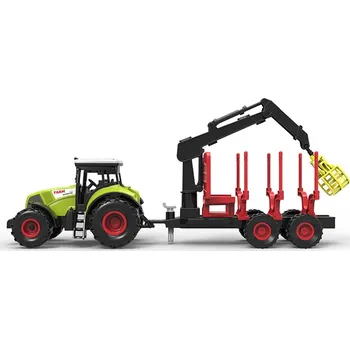 autíčko Traktor plastový se zvukem a světlem s vlečkou a chapadlem
