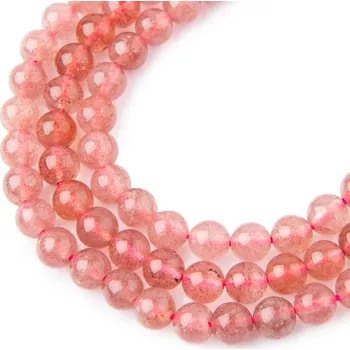 Korálek Korálky z minerálu Jahodový křišťál 6 mm