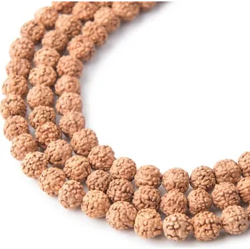 Korálek Korálek ze semínka Rudraksha přírodní nebarvený 6 mm